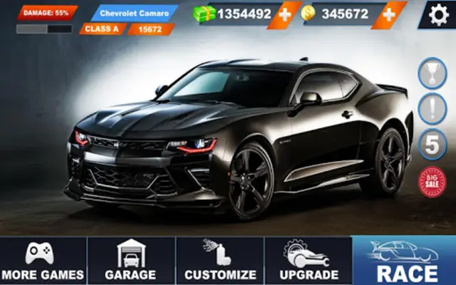 Camaro Extreme Car android App screenshot 1